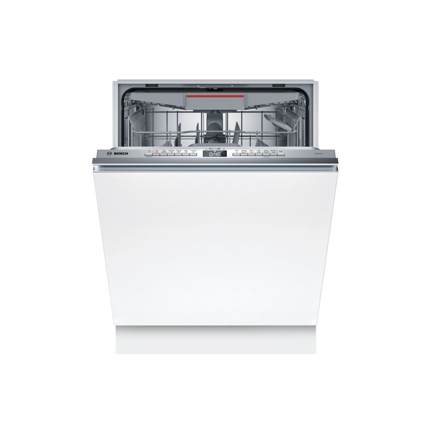 Bosch Series 4 SMV4HVX00G Integrated Dishwasher - Smart Wi-Fi D-Rated Silver control panel