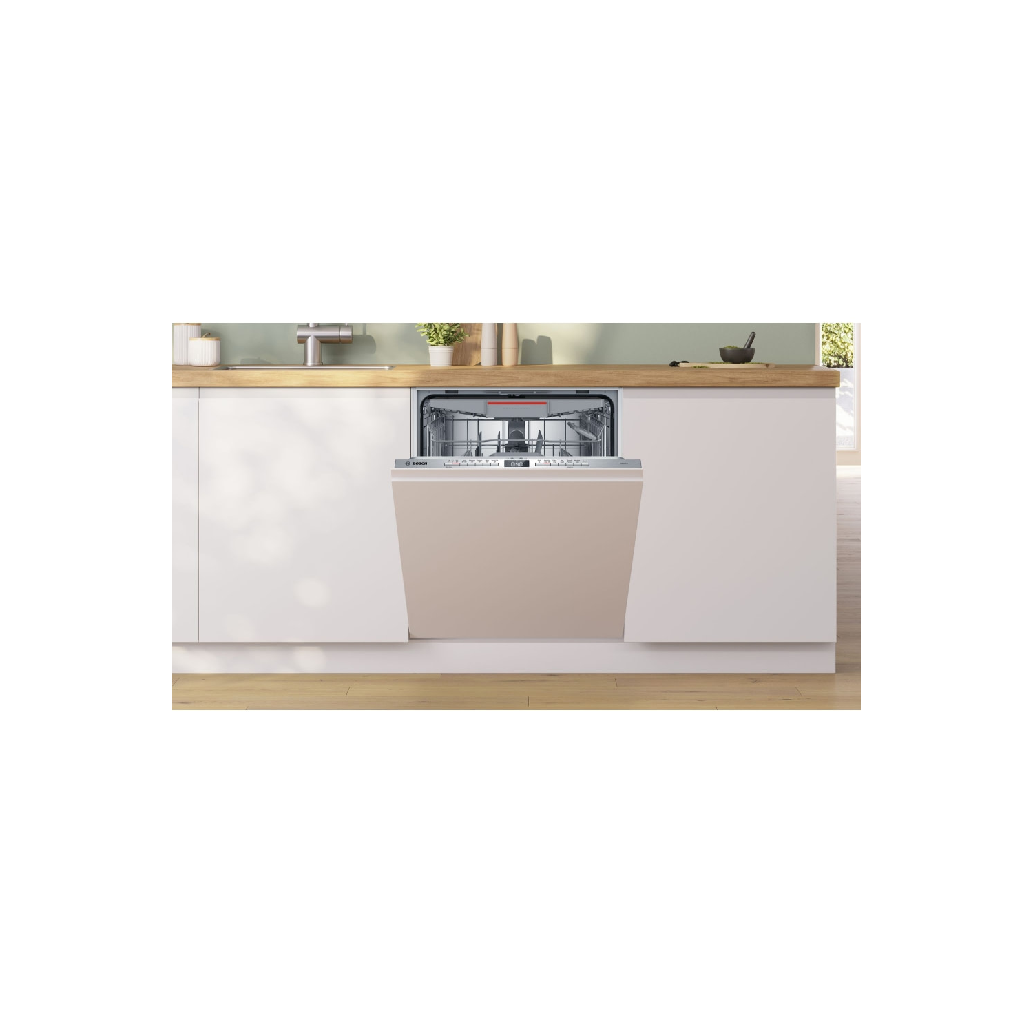 Bosch Series 4 SMV4HVX00G Integrated Dishwasher - Smart Wi-Fi D-Rated Silver control panel