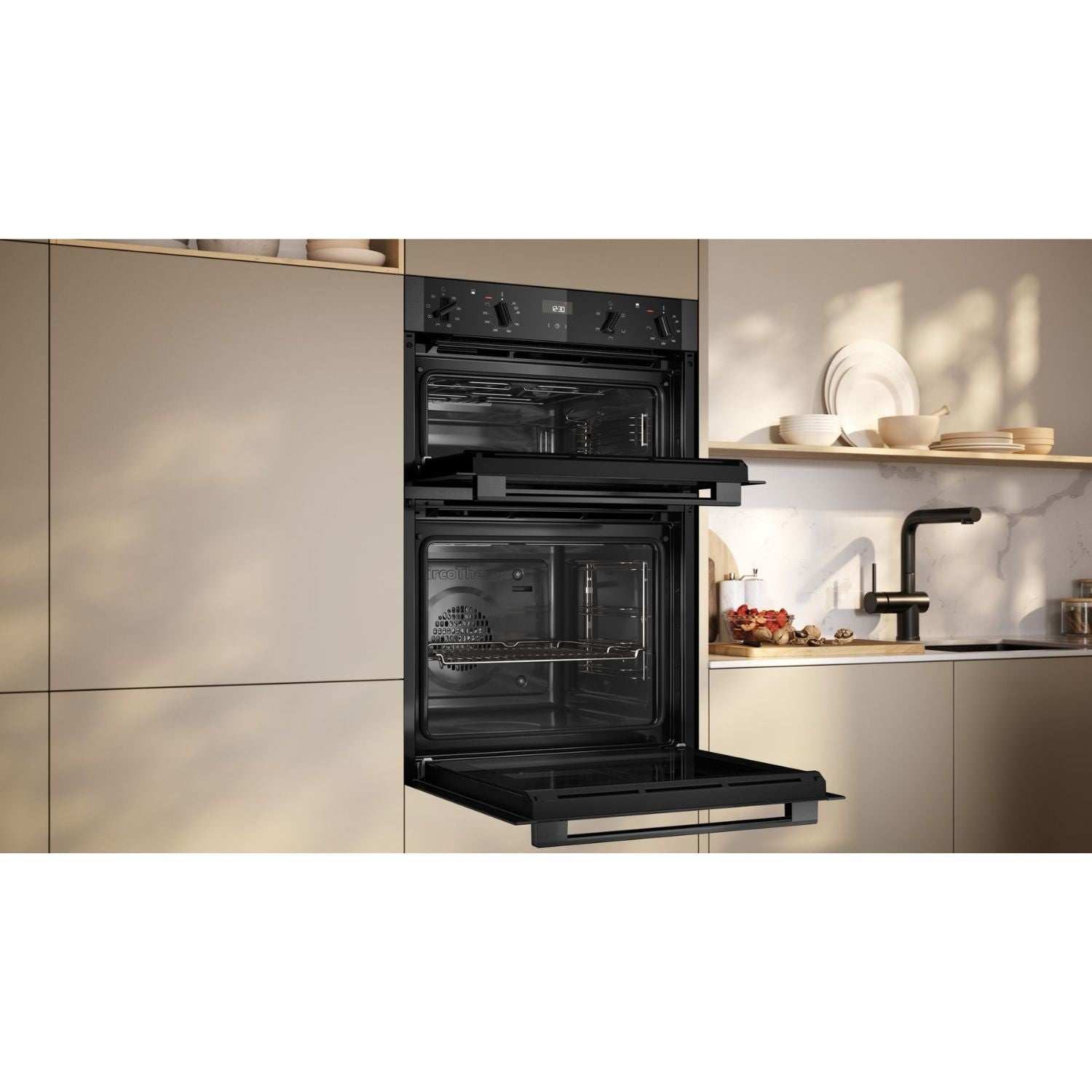 Neff N50 U1ACE2AG3B Built-In Double Oven - Graphite