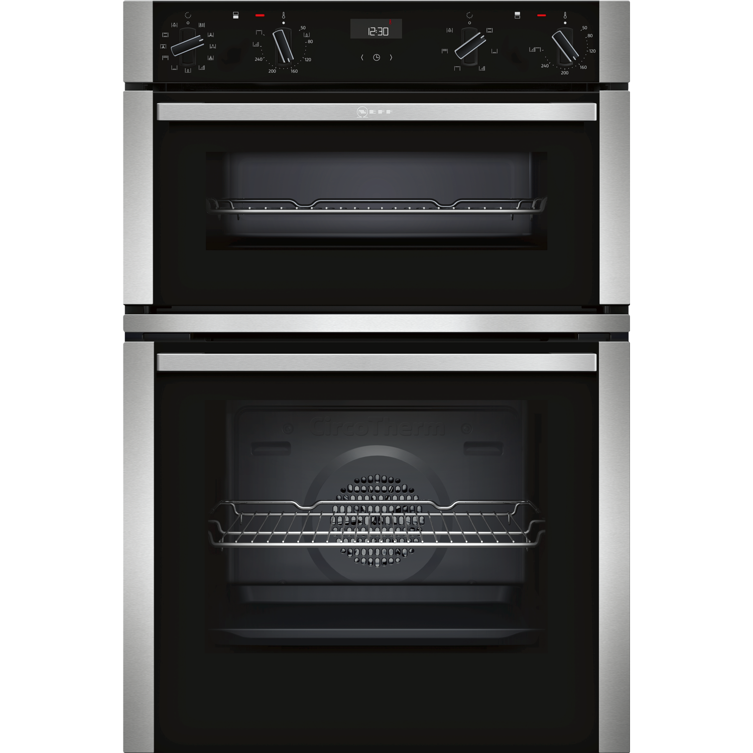 Neff N50 U1ACE5HN0B Built-In Electric Double Oven - Stainless Steel